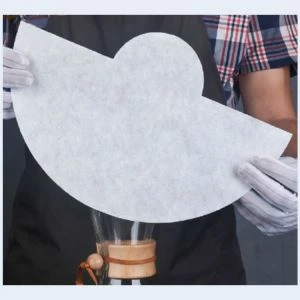 Hârtie naturală cu filtru de cafea în formă de ventilator neacoperit